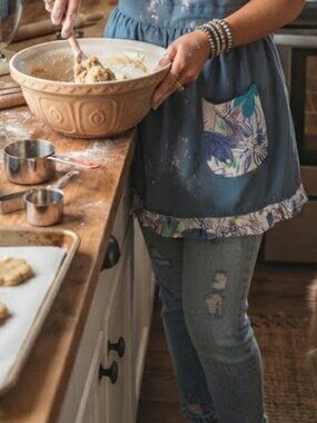 MCM Flower Power Blue Floral Kitchen
